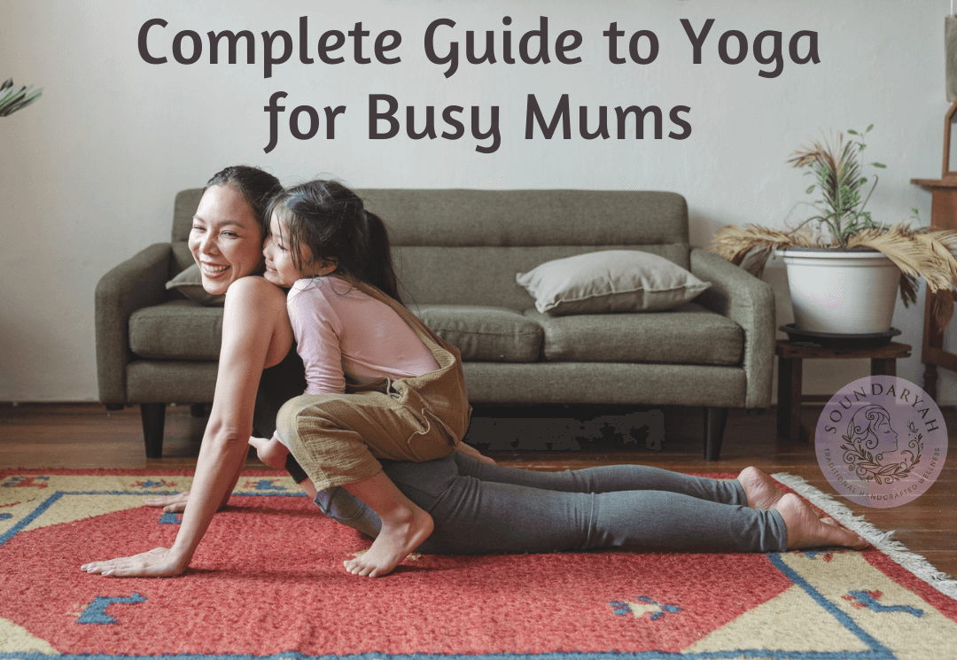 Check out our Complete Guide to Yoga for Busy Mums, with poses for all common issues Moms face, from postpartum weight gain to posture issues to stress.